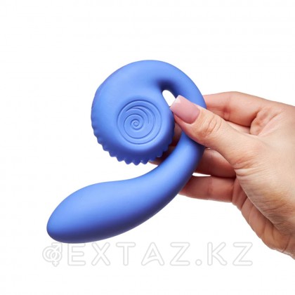 Двойной стимулятор точки G SVibe Snail GIZI Lite juicy blueberry, голубой от sex shop Extaz фото 12