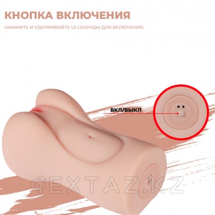 Реалистичный компактный мастурбатор Aggie с вибрацией от sex shop Extaz фото 5
