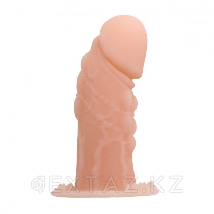 Реалистичная насадка на пенис Wolftooth Sleeve светлая (12×3,5 см) от sex shop Extaz фото 5