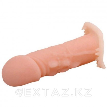 Реалистичная насадка на пенис Wolftooth Sleeve светлая (12×3,5 см) от sex shop Extaz фото 6