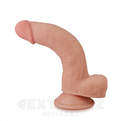Реалистичный фаллоимитатор Lovetoy Sliding Skin (20×4 см) с мошонкой от sex shop Extaz