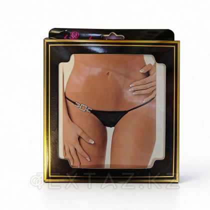 Черные стринги Jeweled, XL от sex shop Extaz фото 2