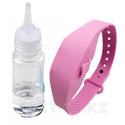 Антисептический браслет для рук с дозатором - розовый от sex shop Extaz