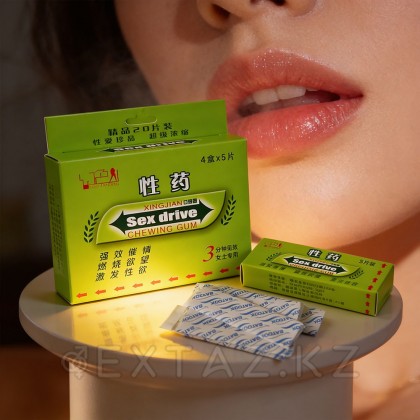 Возбуждающая жевательная  резинка для женщин Sex drive, 5 шт. от sex shop Extaz фото 2