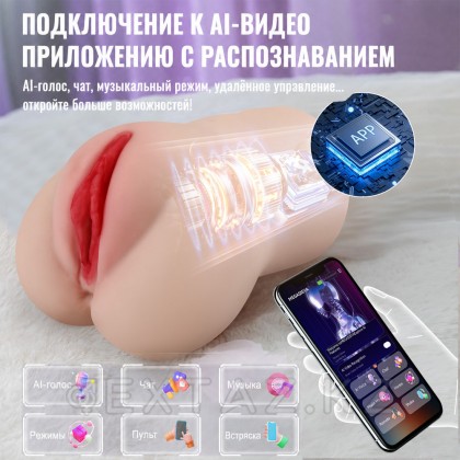 Мастурбатор-вагина с подключением к приложению Eliza (вибрация+фрикции) от sex shop Extaz фото 5