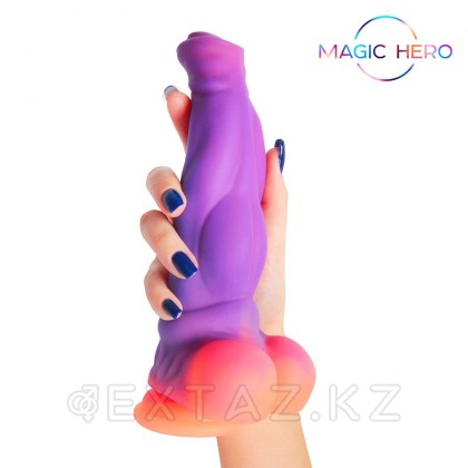 Фаллоимитатор Magic Hero светится в темноте (21,5×5 см) фиолетово-оранжевый от sex shop Extaz фото 2