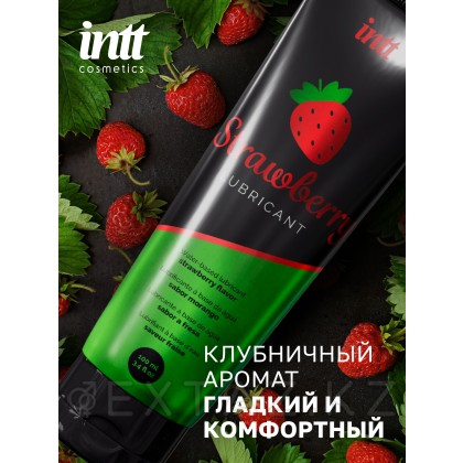 Intt Strawberry Lubrificant - оральный лубрикант с ароматом и вкусом клубники, 100 мл от sex shop Extaz фото 3