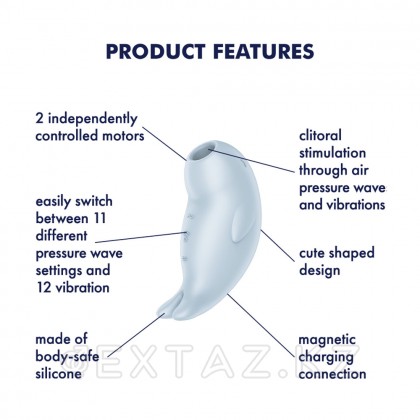 Клиторальный стимулятор Satisfyer Seal you soon (воздушная стимуляция + вибрация) от sex shop Extaz фото 6