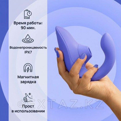 Бесконтактный клиторальный стимулятор Womanizer Blend, голубой от sex shop Extaz фото 12