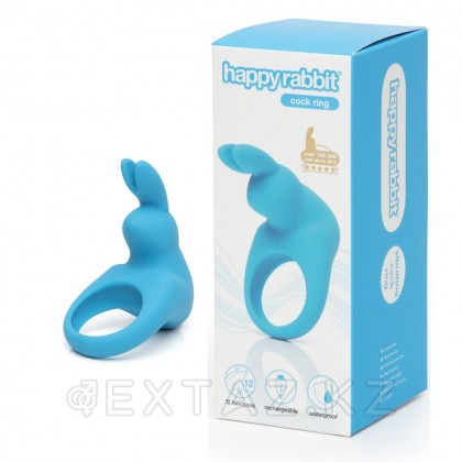 Виброкольцо Happy Rabbit синее от sex shop Extaz