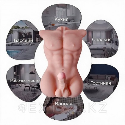 Спортивное мужское тело с фаллоимитатором (8,5 кг.) от sex shop Extaz фото 11
