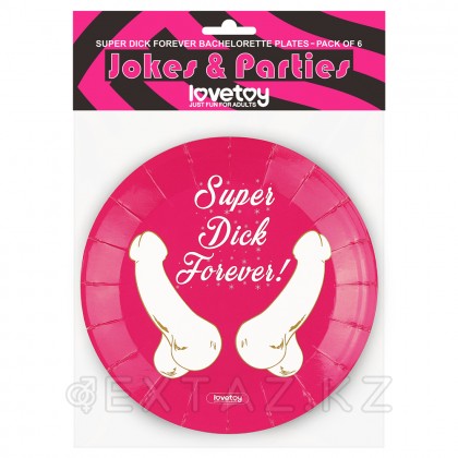 Бумажные тарелки Super Dick Forever (6 шт.) от sex shop Extaz
