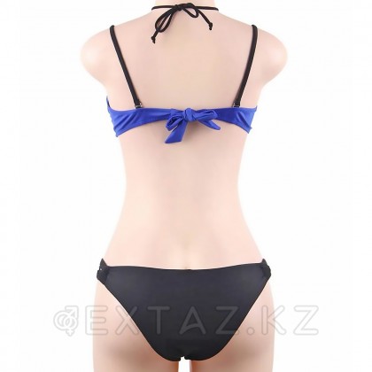 Купальник с завязками на шее Mesh Blue (XL) от sex shop Extaz фото 3