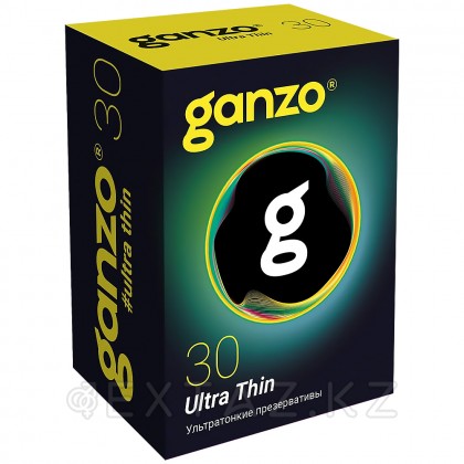 Презервативы ультратонкие Ganzo Ultra Thin Black Edition 30 шт. от sex shop Extaz