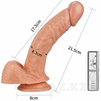 Вибратор на присоске к стене - 22 см. от sex shop Extaz фото 2
