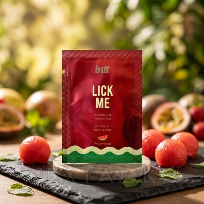 Гель со вкусом арбуза LICK ME с согревающим эффектом от INTT 2 мл (саше) от sex shop Extaz фото 3