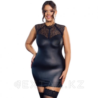 Кожаное платье с кружевом Ohyeah +стринги, XL-2XL от sex shop Extaz