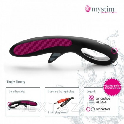 Стимулятор Mystim Tingly Timmy E-Stim серебряный (электростимуляция) от sex shop Extaz фото 2