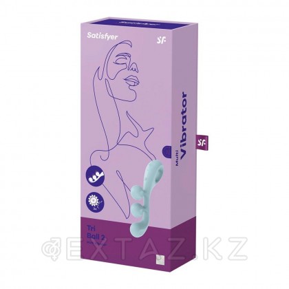 Мультифункциональный вибратор для тройной стимуляции Satisfyer Tri Ball 2 голубой от sex shop Extaz фото 6