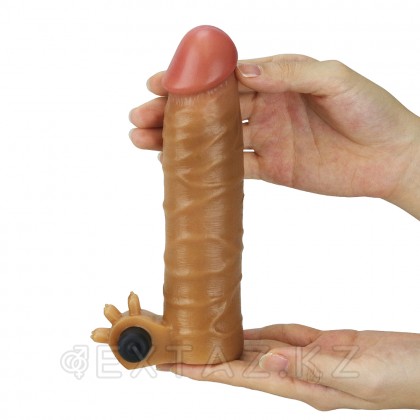 Насадка на пенис с вибропулей Nature Extender Brown (17,8 см) от sex shop Extaz фото 5