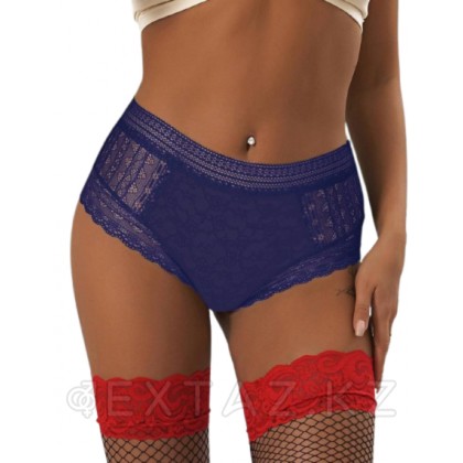 Трусики бразилиана Floral Lace, синие, M-L от sex shop Extaz