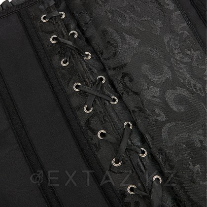 Черный корсет с цветочным принтом (S) от sex shop Extaz фото 9