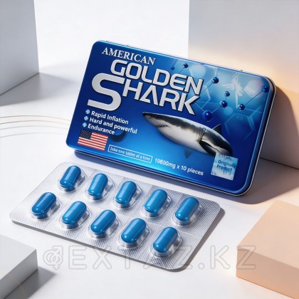 Мужской возбудитель American Golden Shark (10 таб) от sex shop Extaz фото 5