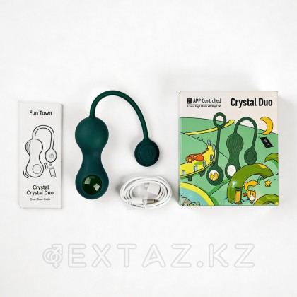 Тренажер Кегеля Magic Motion Crystal Duo темно-зеленый от sex shop Extaz фото 4