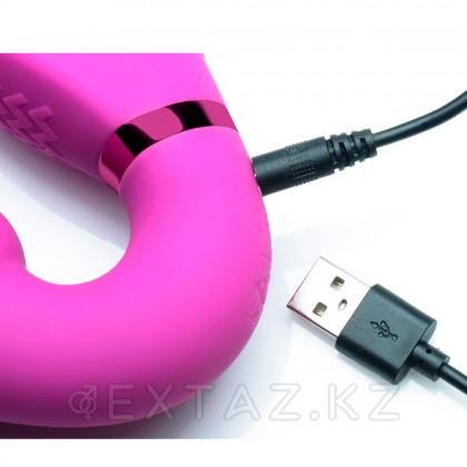 Надувной безременной страпон с вибрацией и пультом ДУ Strap U Remote Control Inflatable Ergo-Fit Strapless Strap-On, розовый, 14.6х3.8см от sex shop Extaz фото 3