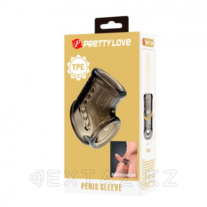 Насадка на пенис и мошонку Pretty love, серая от sex shop Extaz фото 5