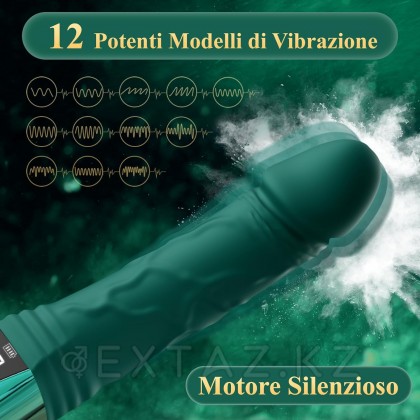 Вибратор на магнитной зарядке зелёный от sex shop Extaz фото 3