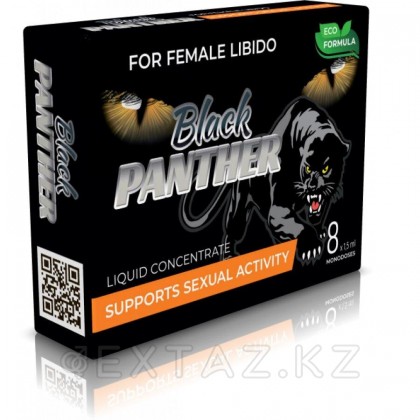 Концентрат пищевой Black PANTHER для женщин, на основе растительного сырья, 8 монодоз по 1,5 мл от sex shop Extaz