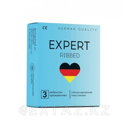 Презервативы EXPERT RIBBED № 3 (ребристые), 3 шт. от sex shop Extaz