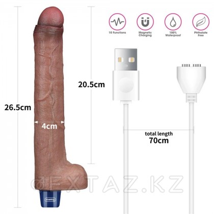 Реалистичный вибратор REAL SOFTEE (26,5*4 см.) от sex shop Extaz фото 5