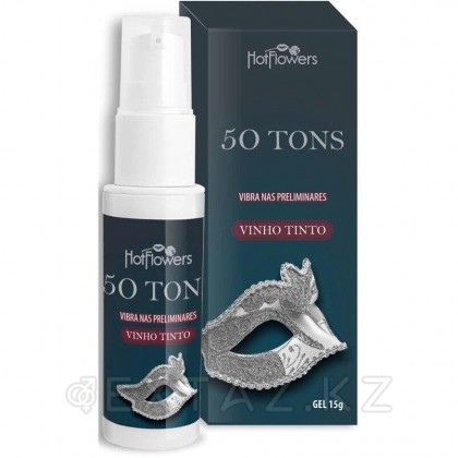 Возбуждающий гель 50 TONS для двоих с вибрационным эффектом и ароматом красного вина (15 гр.) от sex shop Extaz