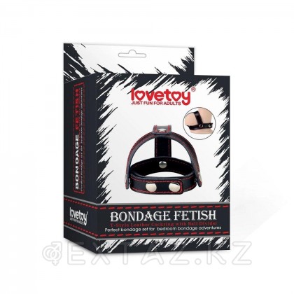 Кожаный бондаж на мошонку и пенис Bondage Fetish Lovetoy от sex shop Extaz