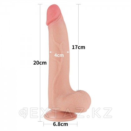 Реалистичный фаллоимитатор Lovetoy Sliding Skin (20*4см) с двойным покрытием, телесный от sex shop Extaz фото 10