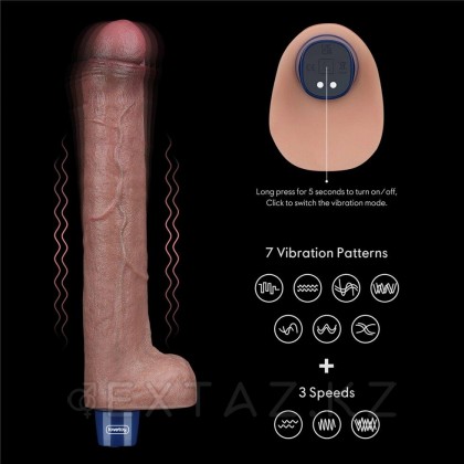 Реалистичный вибратор REAL SOFTEE (26,5*4 см.) от sex shop Extaz фото 6