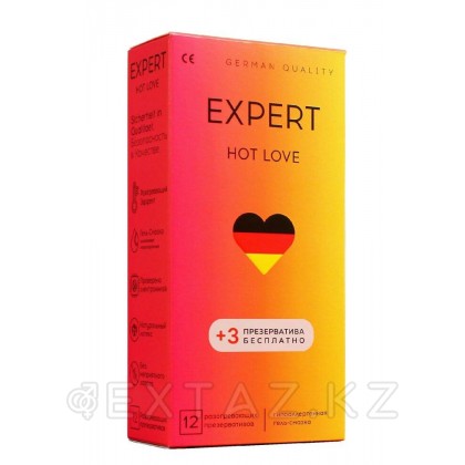 Презервативы EXPERT HOT LOVE № 12+3 (с разогревающим эффектом), 12+3 шт. от sex shop Extaz