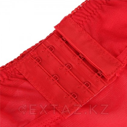 Пояс красный для чулок с ремешками на клипсах (3XL-4XL) от sex shop Extaz фото 7