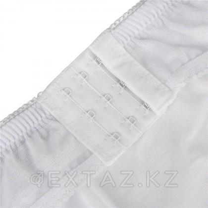 Пояс белый для чулок с ремешками на клипсах (3XL-4XL) от sex shop Extaz фото 8