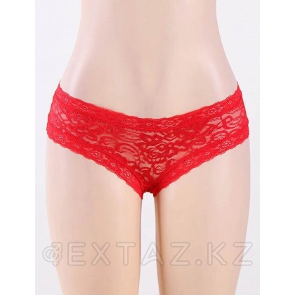Трусики Sexy Lace кружевные (3XL-4XL) красные от sex shop Extaz фото 4